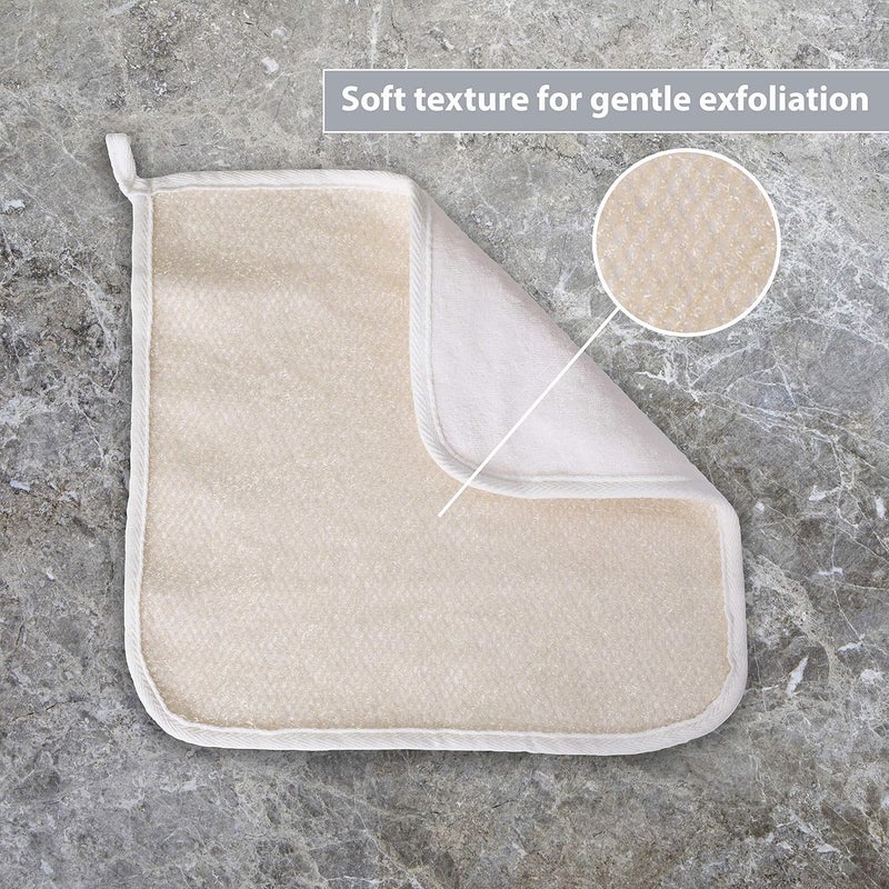 EvriHolder PARADISO Evriholder Soft-Weave Exfoliating Wash Cloths Dual-Textured for Face and Body, Pack of 5, White - Image 4